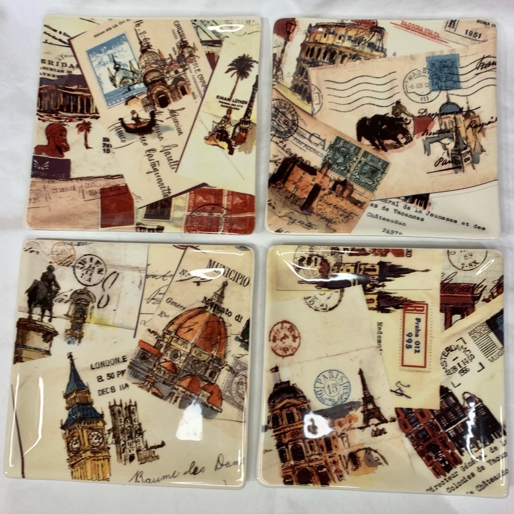 WILLIAMS SONOMA Tour M Lange Collection - Four Appetizer/Dessert Plates